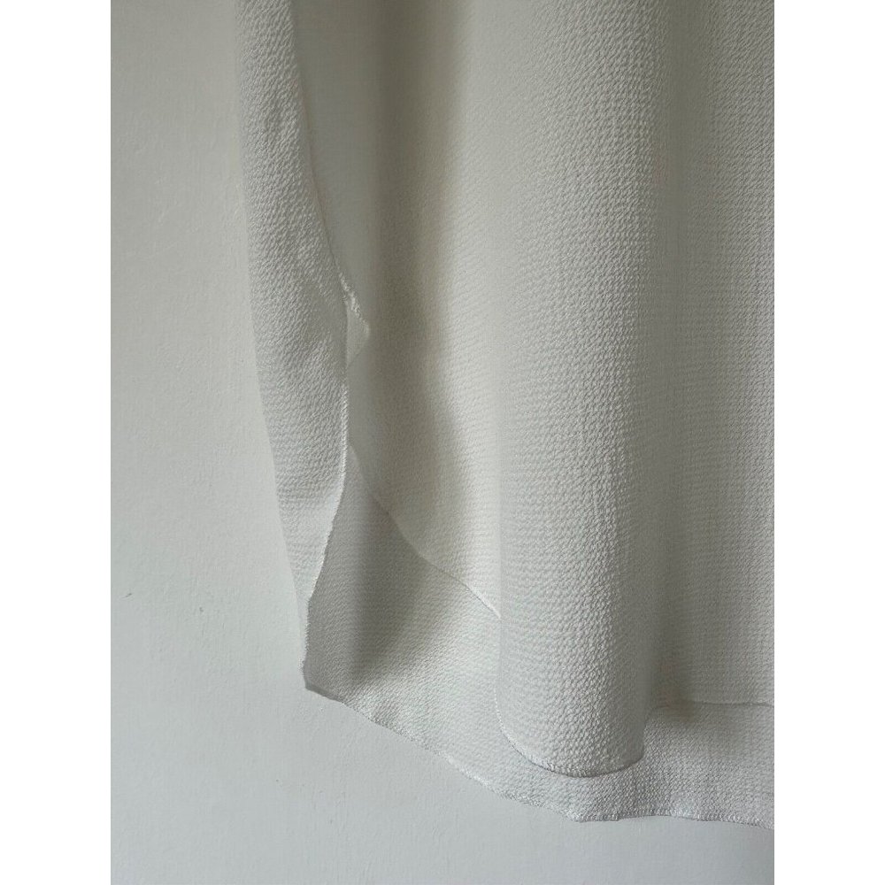 Quiz Cream Crepe Mesh Blouse Size 10 - Picture 3 of 4